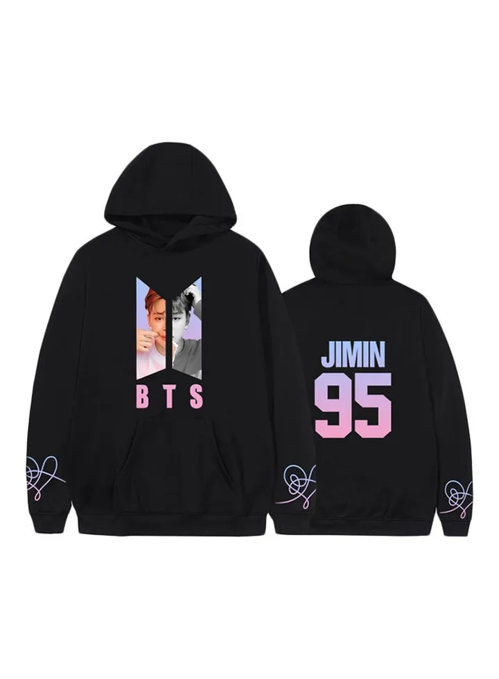 BTS Graphic Hoodie Black