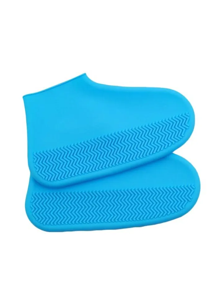 Pair Of Waterproof Shoes Covers Blue