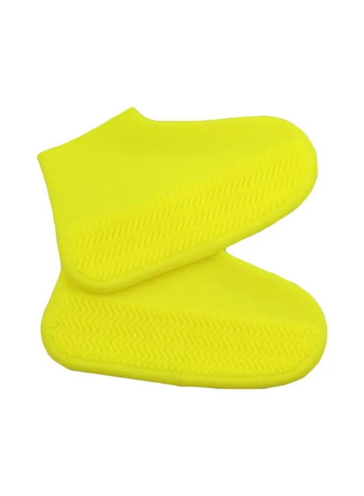 Pair Of Waterproof Shoes Covers Yellow