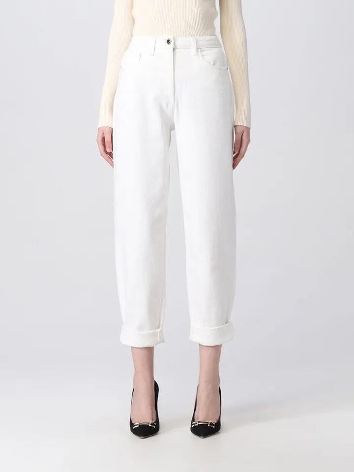Elisabetta Franchi High-Waist Straight Leg Trousers