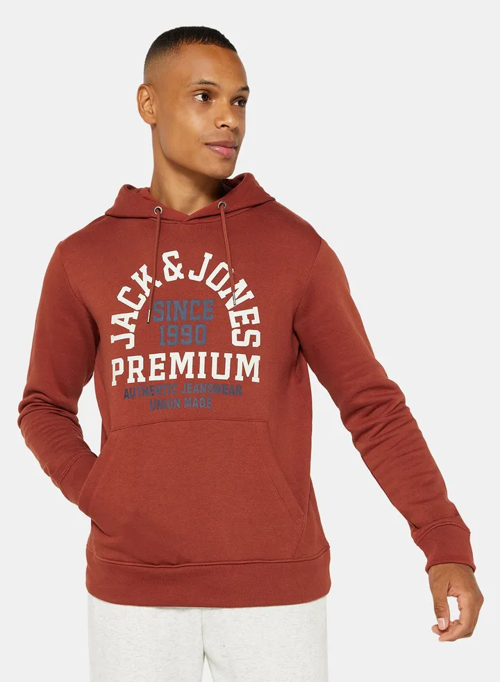 Premium Logo Relaxed Hoodie