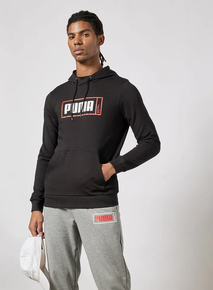 Logo Graphic Hoodie Black