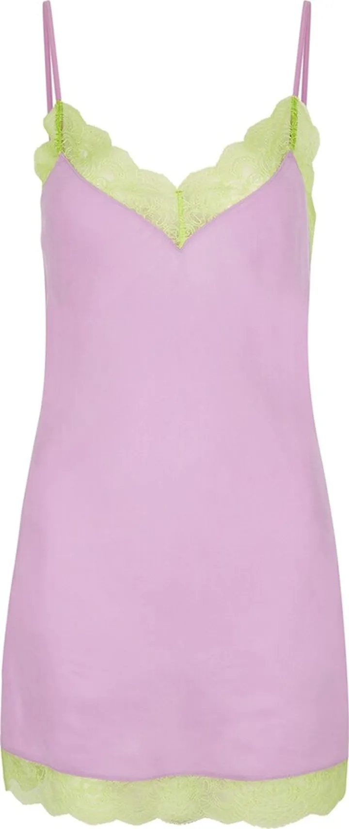 Dora Larsen Gigi Lace-trimmed Satin Chemise
