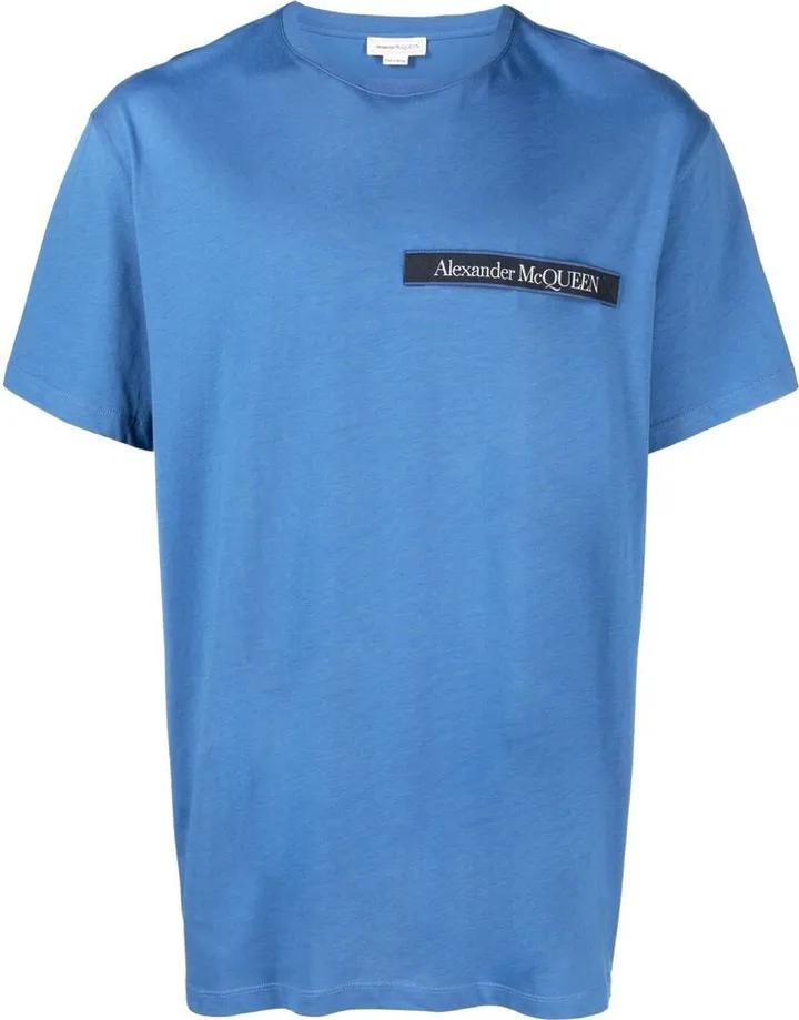 short-sleeved logo-patch T-shirt