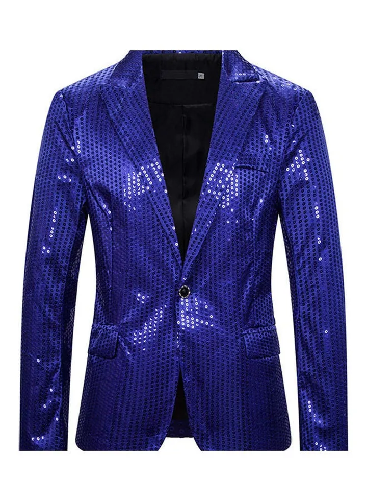 Sequins Coat Royal Blue
