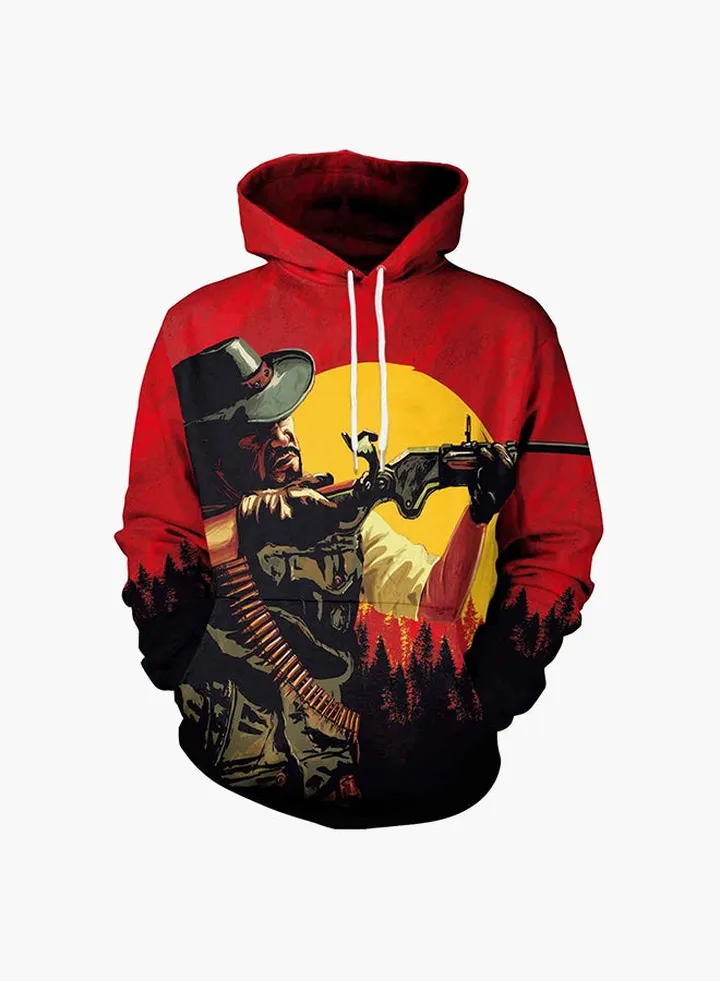 3D Printing Long Sleeve Hoodie Multicolour