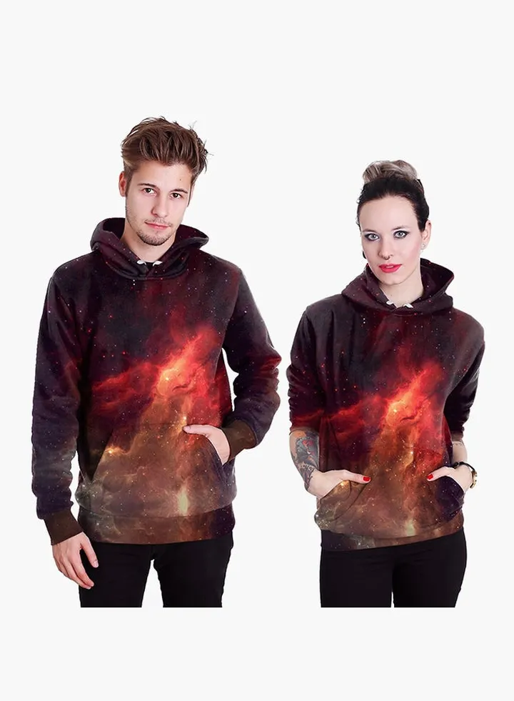 3D Printing Long Sleeve Hoodie Red