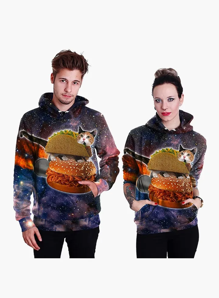 3D Printing Long Sleeve Hoodie Multicolour