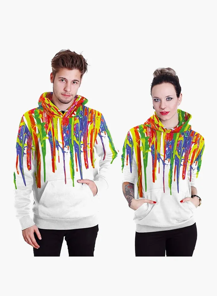3D Printing Long Sleeve Hoodie Multicolour