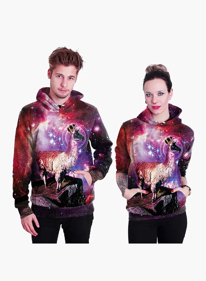 3D Printing Long Sleeve Hoodie Multicolour