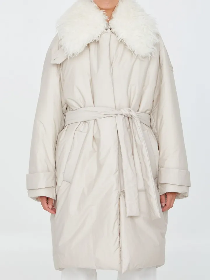 Beige Padded Down Jacket