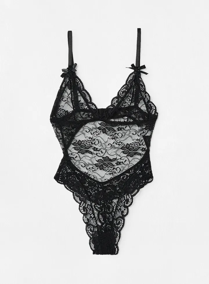 Lace Bodysuit Black