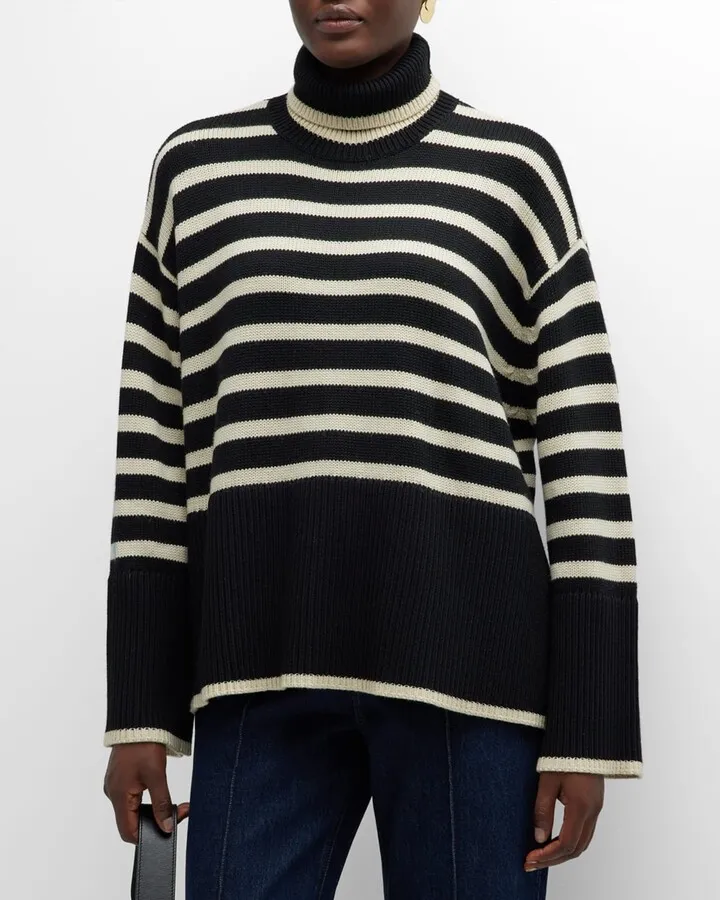 Signature Stripe Wool Turtleneck
