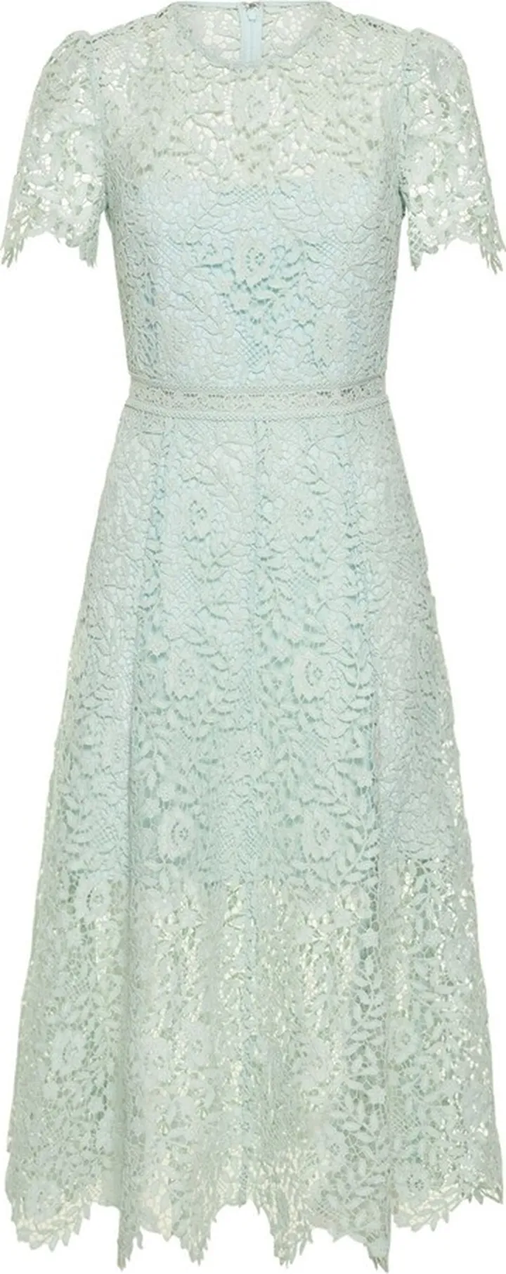 Blue rose lace midi dress