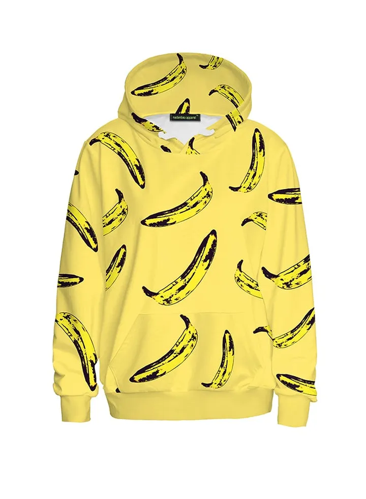 3D Printing Long Sleeve Hoodie Yellow