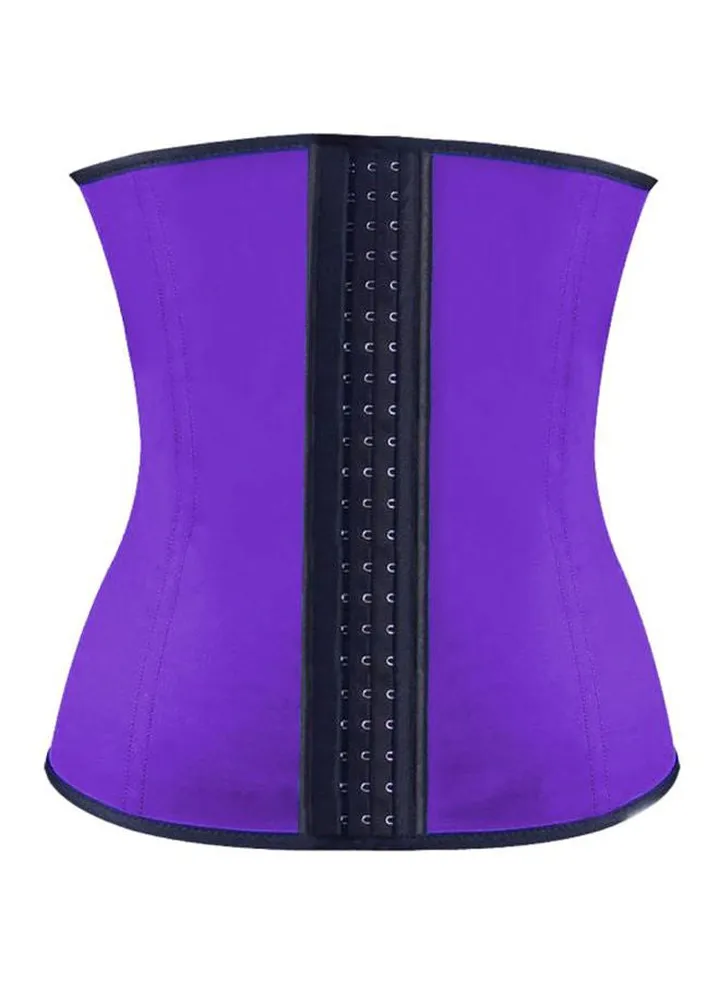 3 Hooks Girdle Waist Slimming Corset Purple/Black