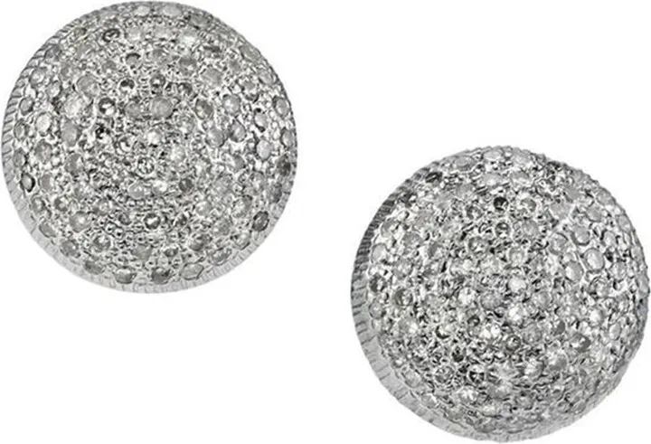 Domed Diamond Stud Earrings