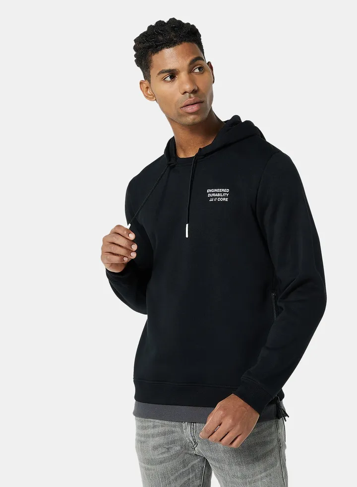 Zip-Up Hoodie Black