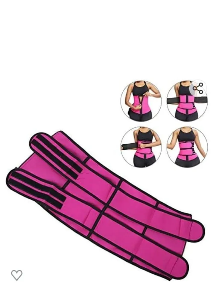 Women's Waist Control Body Shaper with Elastic Belt for Exercise, Pink, for Women, Size XL