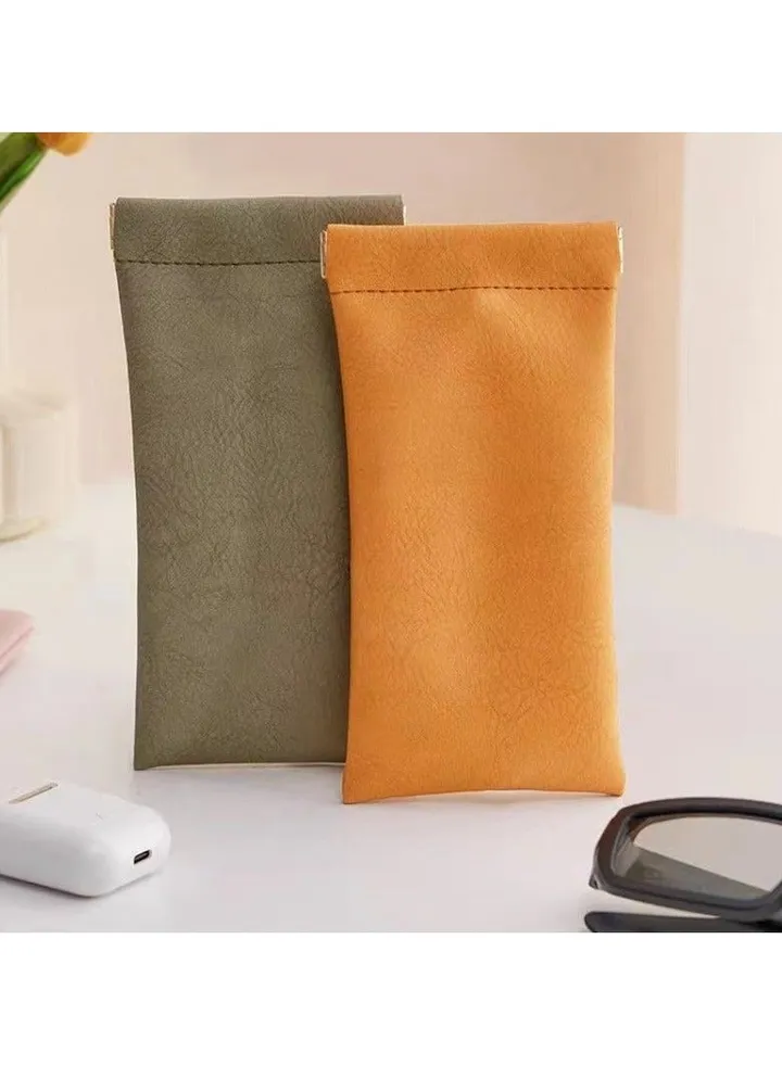 Leather glasses storage bag