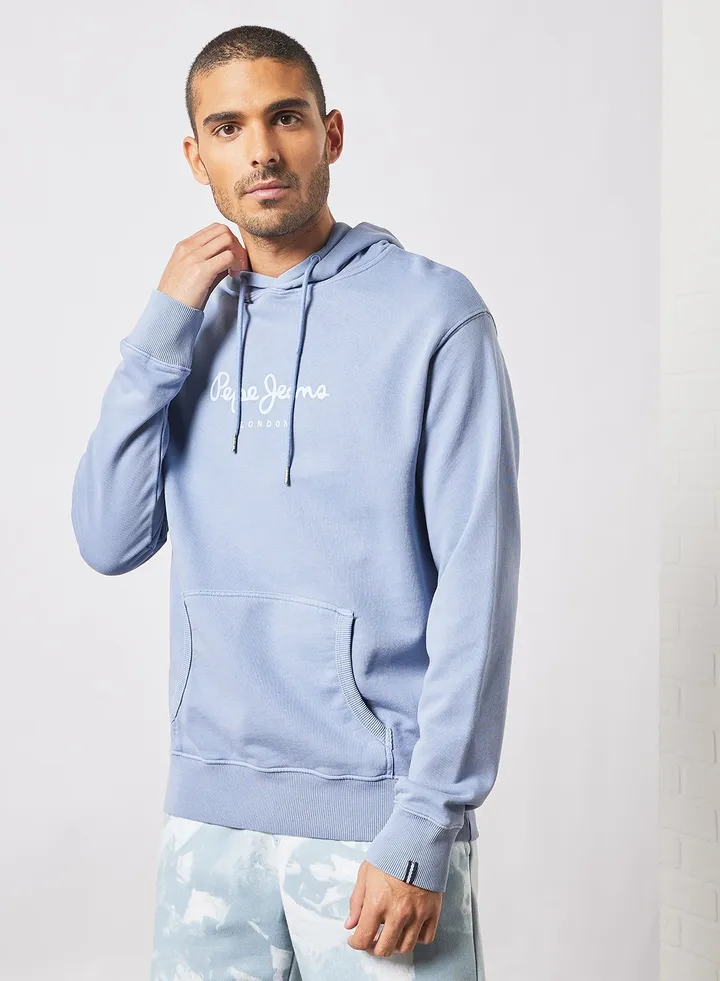 Dariel Logo Hoodie Blue