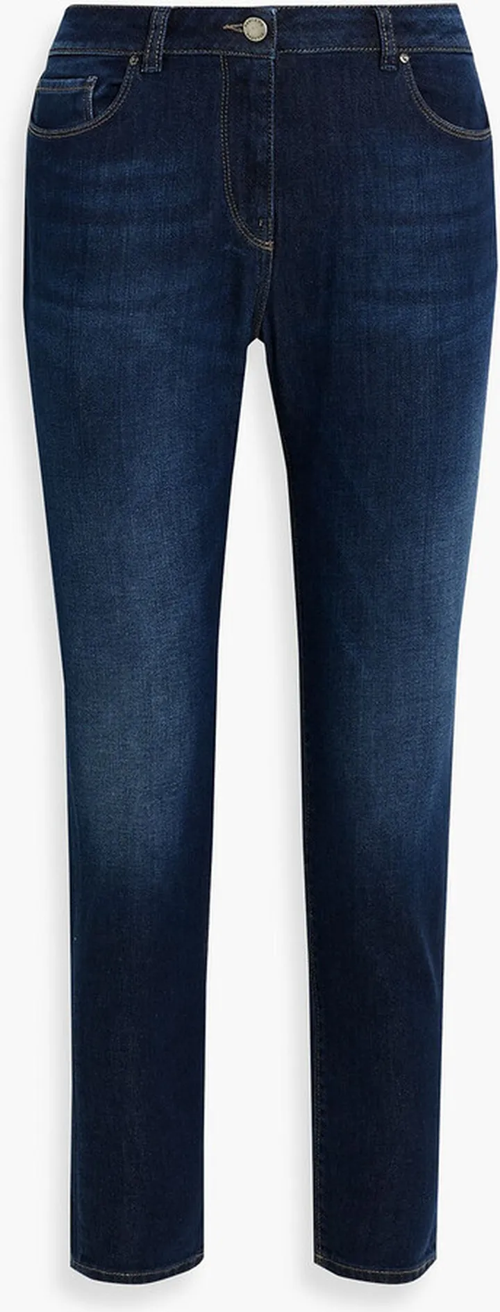 Faded mid-rise slim-leg jeans