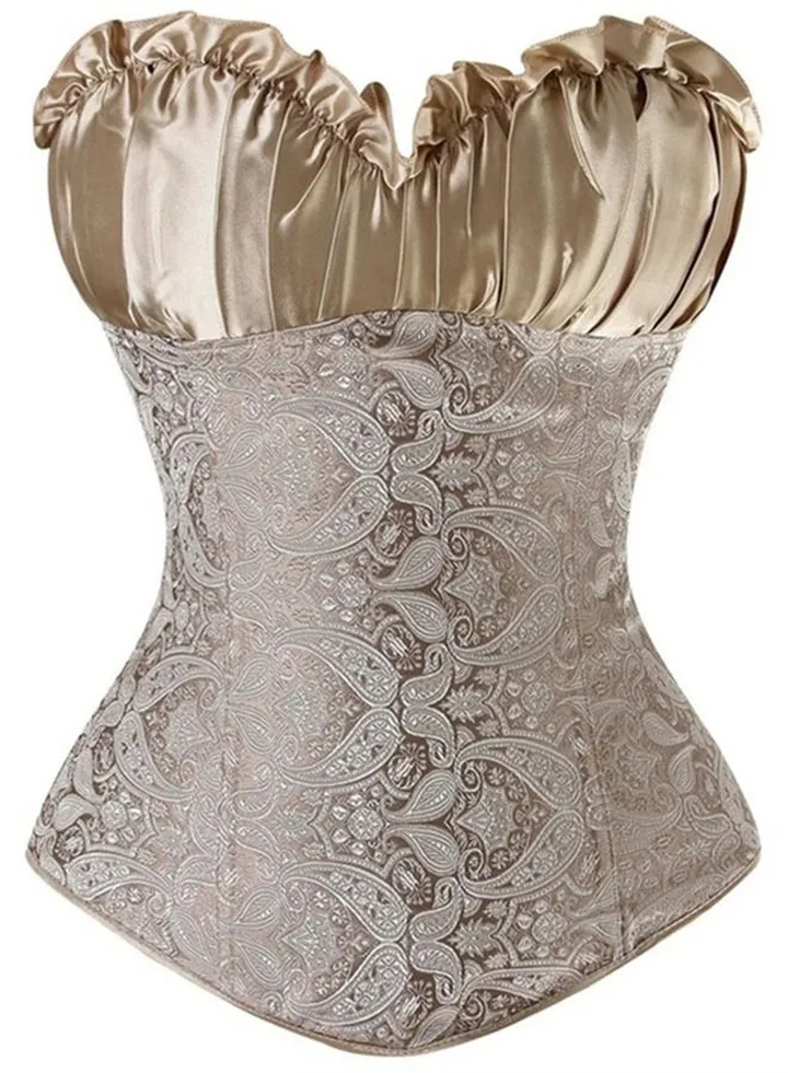 Court Waistcoat Strapless Corset Gold