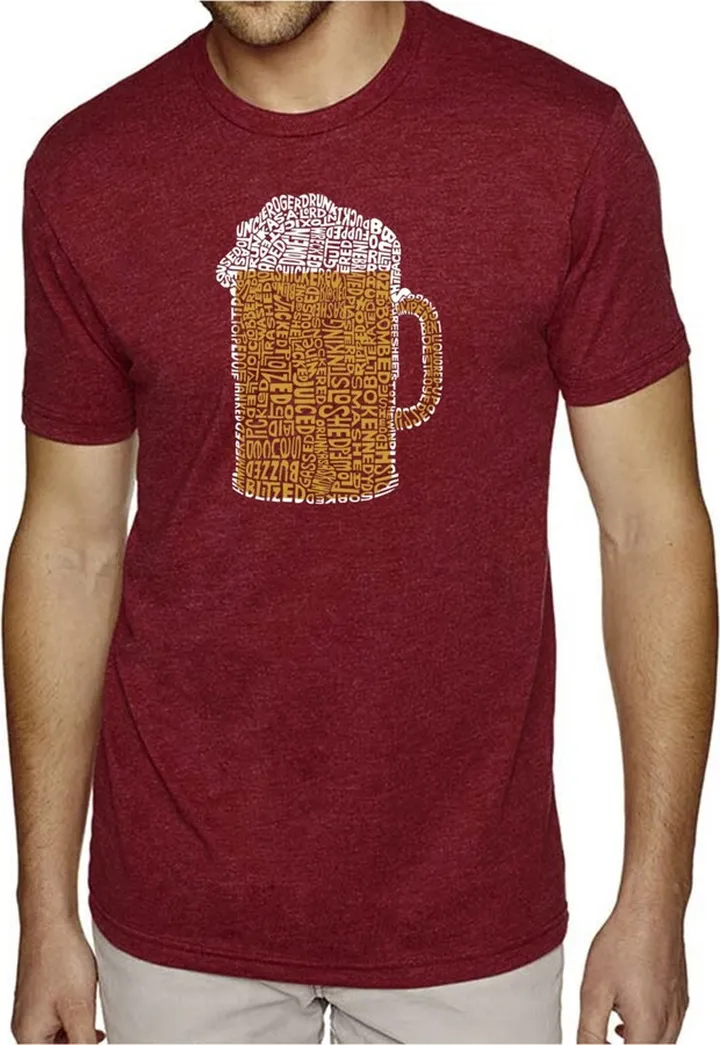 La Pop Art Men's Premium Word Art T-Shirt - Slang Terms For Being Wasted