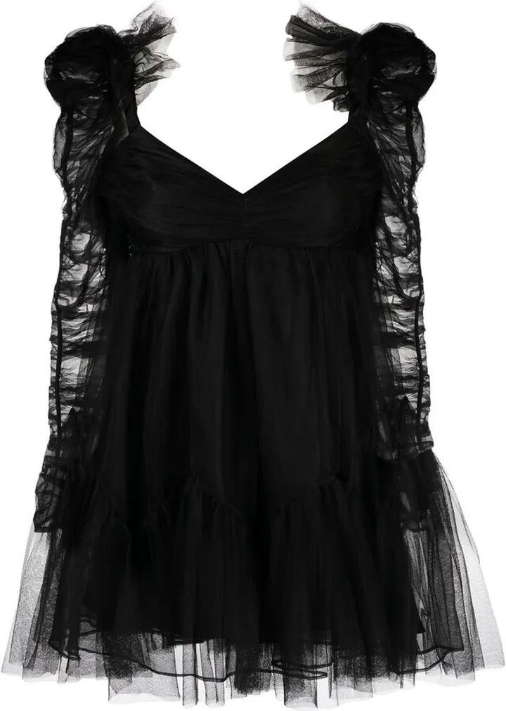 Sweetheart-Neck Tulle Minidress