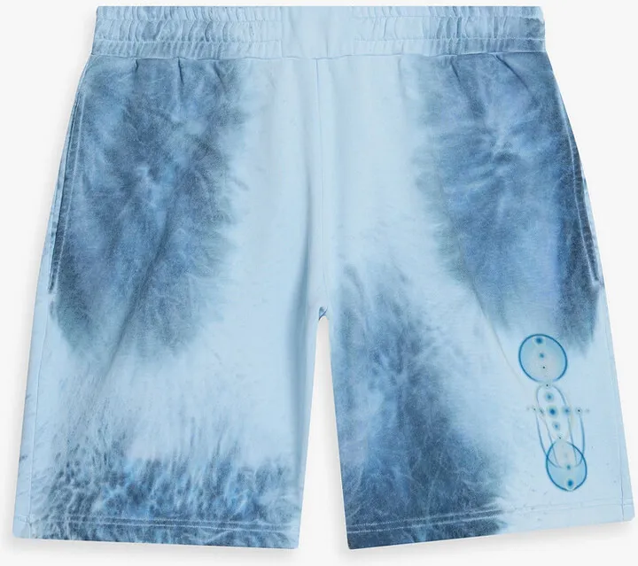 Printed French cotton-terry shorts