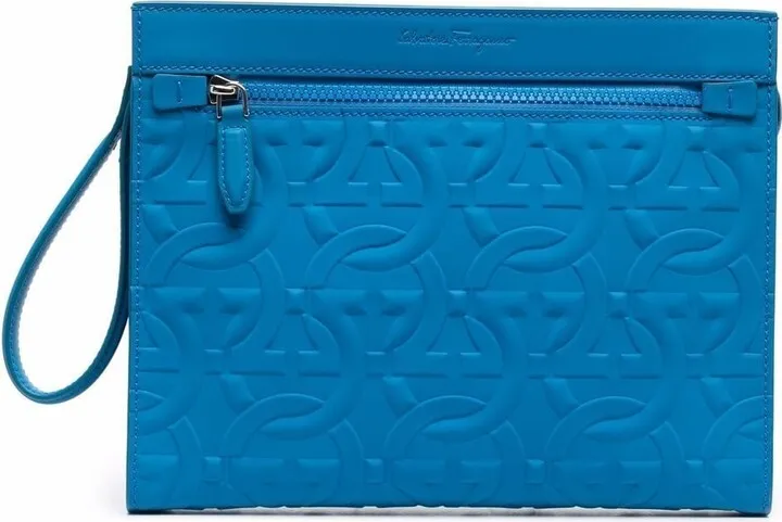 Gancini jacquard clutch