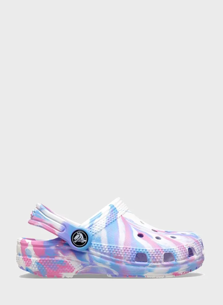 Kids Marble Print Clog Sandals