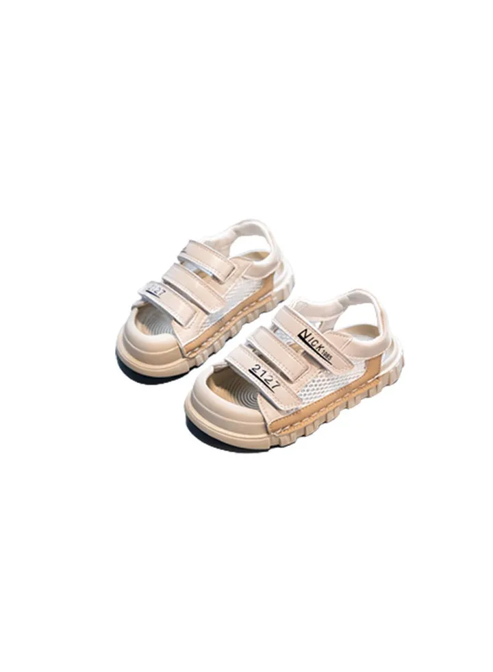 Boys' Solid Soft Sole Sandals Velcro Beach Shoes