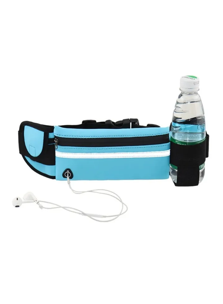Multifunctional Waterproof Running Belt Multifunctional Adjustable Universal Water Bottle Belt Bag (Blue)