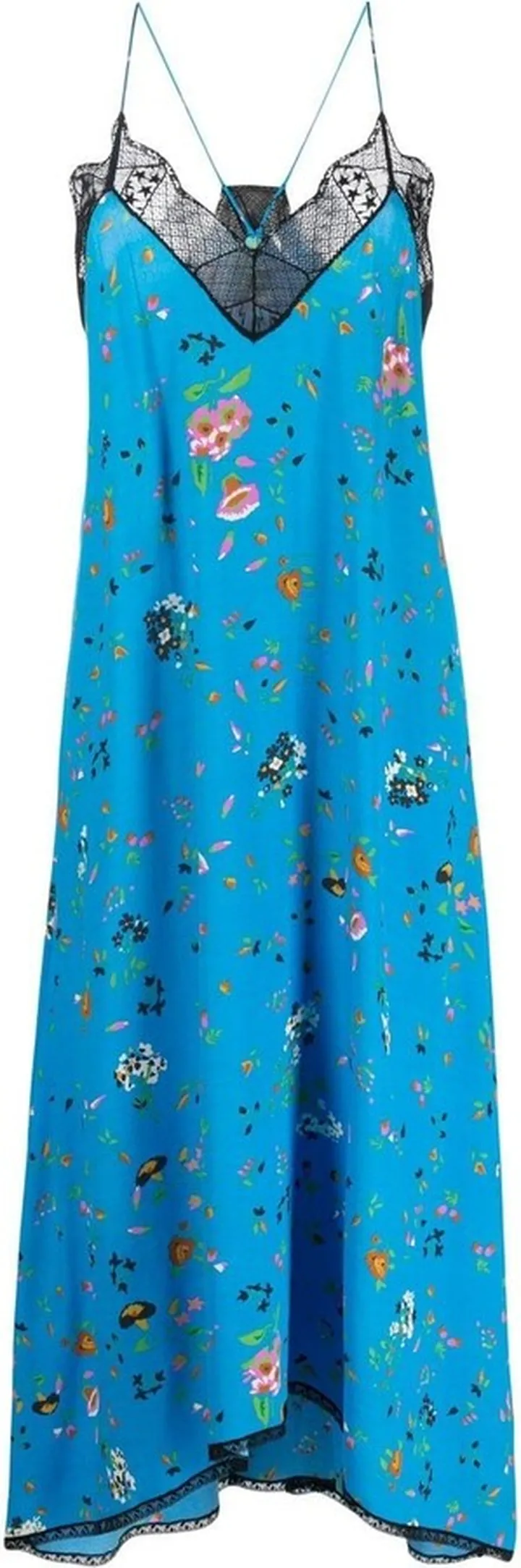 Lace-Trim Floral Camisole Dress