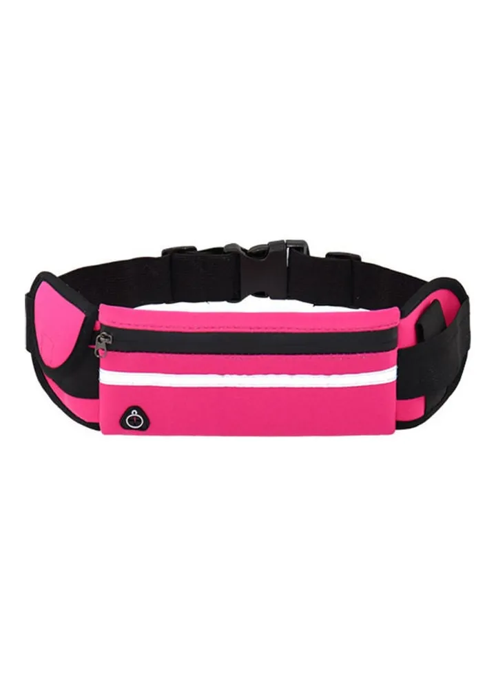 Running Waist Bag with Bottle Holder Sports Travel Portable Gym Bag Hold Water for Men Women (Rose red) 7.7*0.5*1.2cm