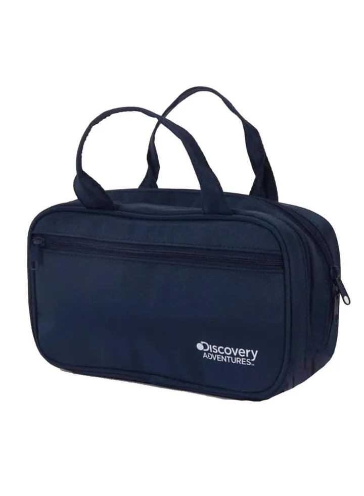 Discovery Adventures Travel Toiletry Bags for Makeup, Cosmetic, Shaving with Separate Compartments – Dark Blue