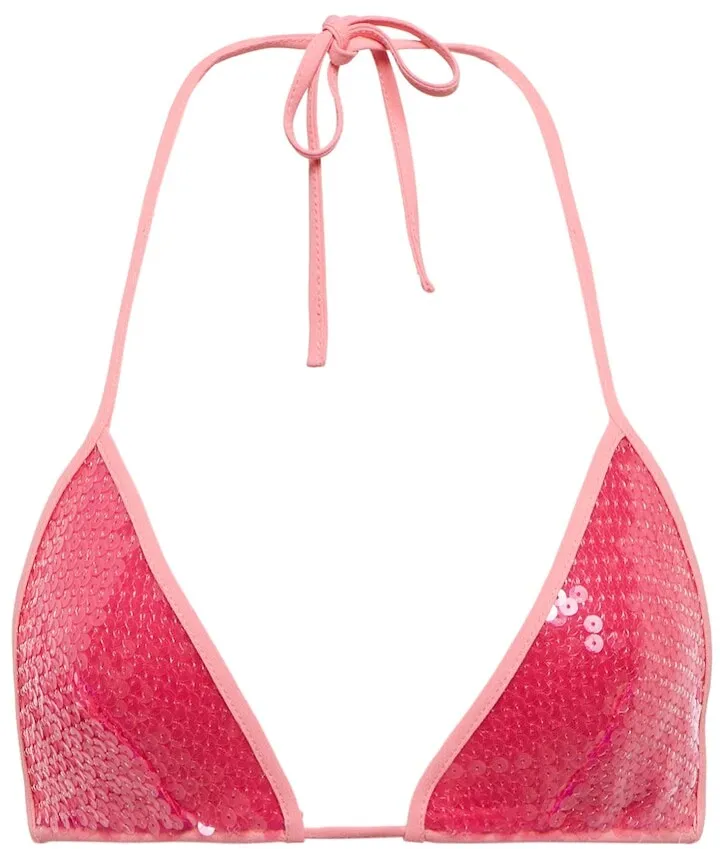 Sequined halterneck bralette