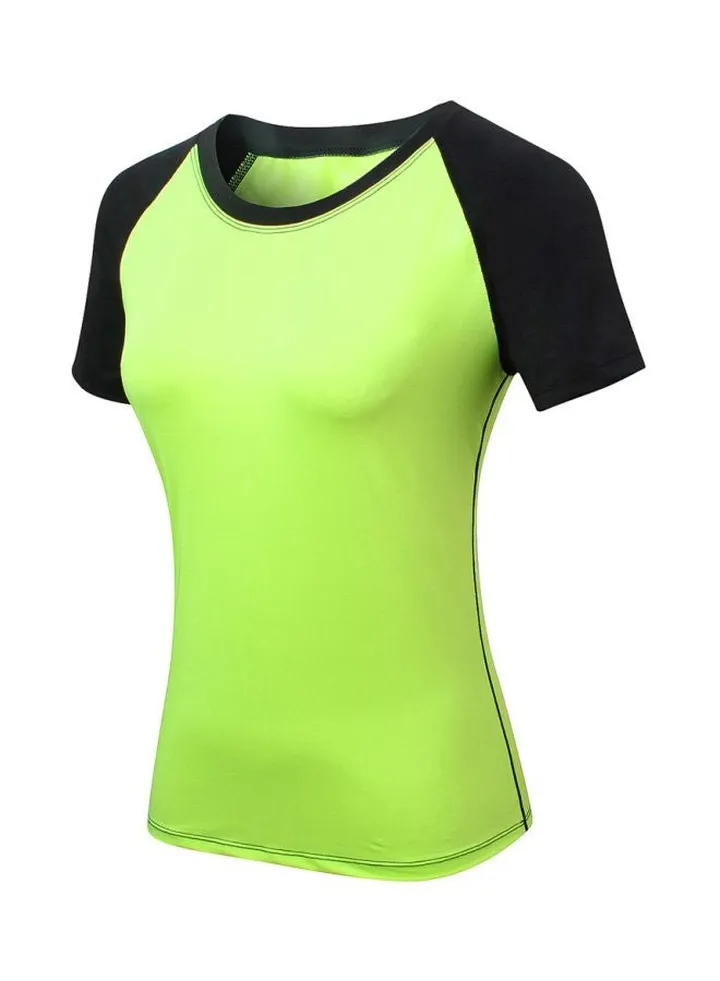 Quick Dry Running T-Shirt Green/Black