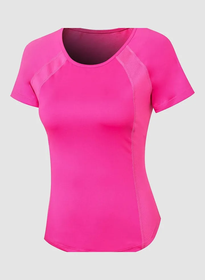 Solid Short Sleeves T-Shirt Rose