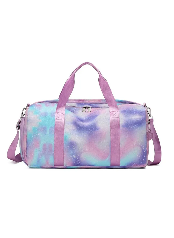 Travel bag female,Large capacity waterproof graffiti printed swimming fitness bag,Travel bag