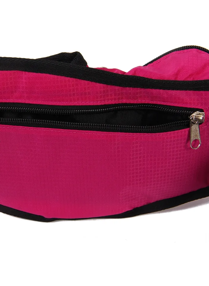 Discovery Adventures Adjustable Waist Pack, Multifunctional Travel Outdoor Waistpack, Red