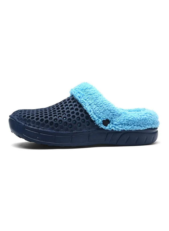 Breathable Fur Anti-skid Slide Blue