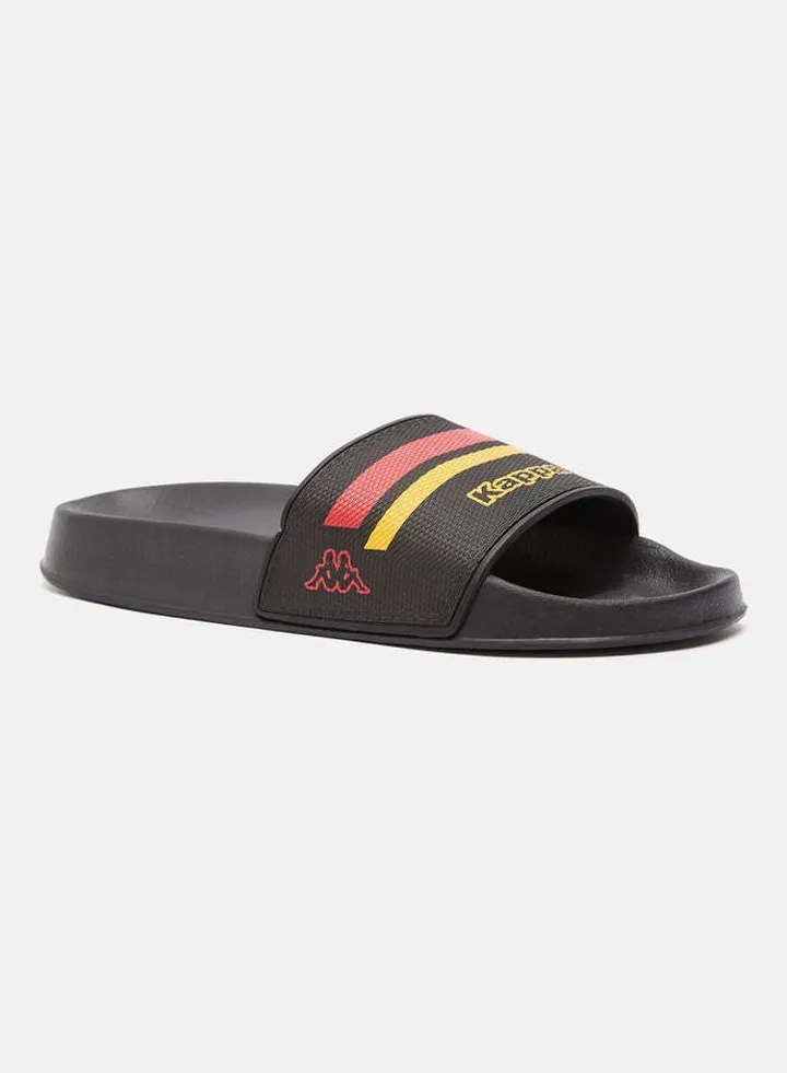 Men's Open Toe Slide Slippers Black