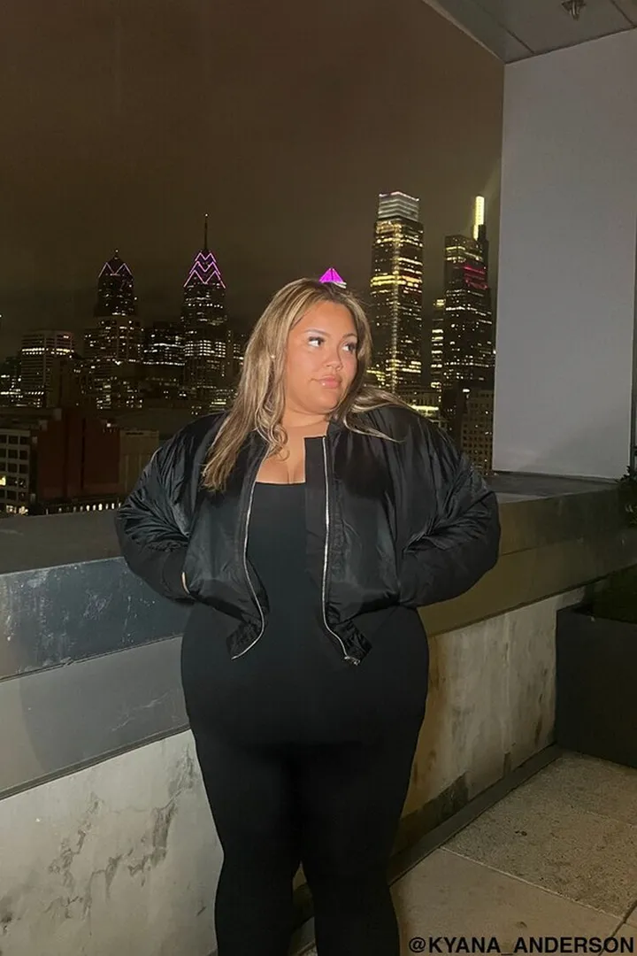 Plus Size Ribbed-Trim Bomber Jacket