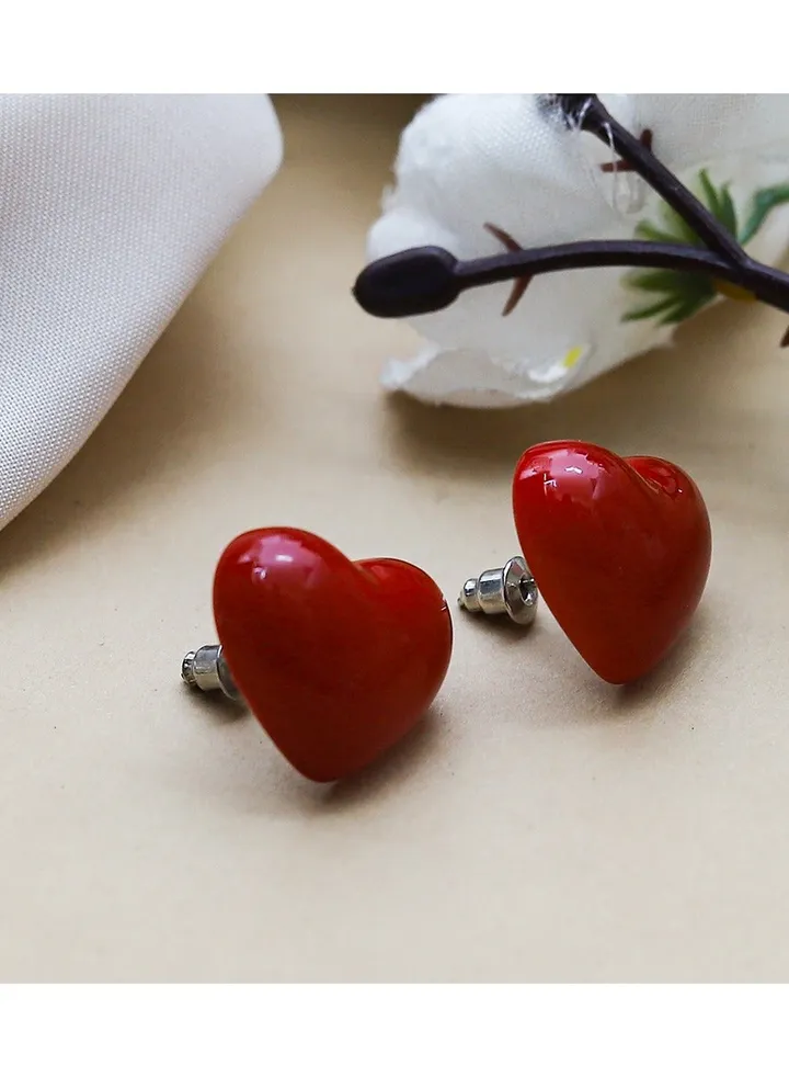 Colo Earring For Fluffy Women's Accessories-Red