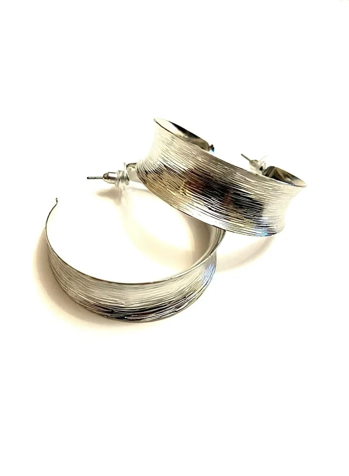 Grove Engraved Silver earrings