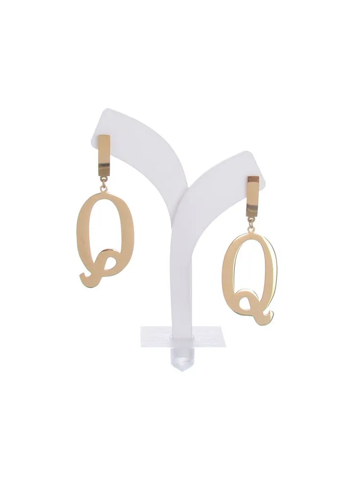 Q letter Earring