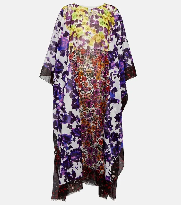 Printed cotton beach dress
