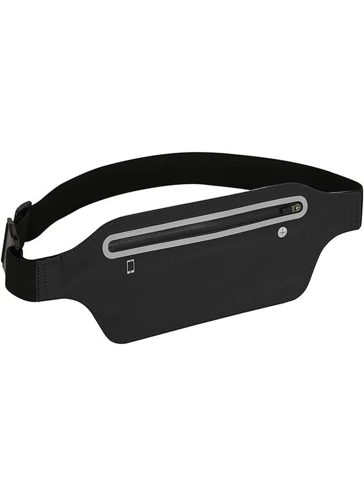Running Belts for Women Waterproof Running Waist Pouch Phone holder Adjustable Sports Money Belt with Headphone Port Slim Running Belt for Women Men, Running Waist Pack Phone Holder 33*69CM Black